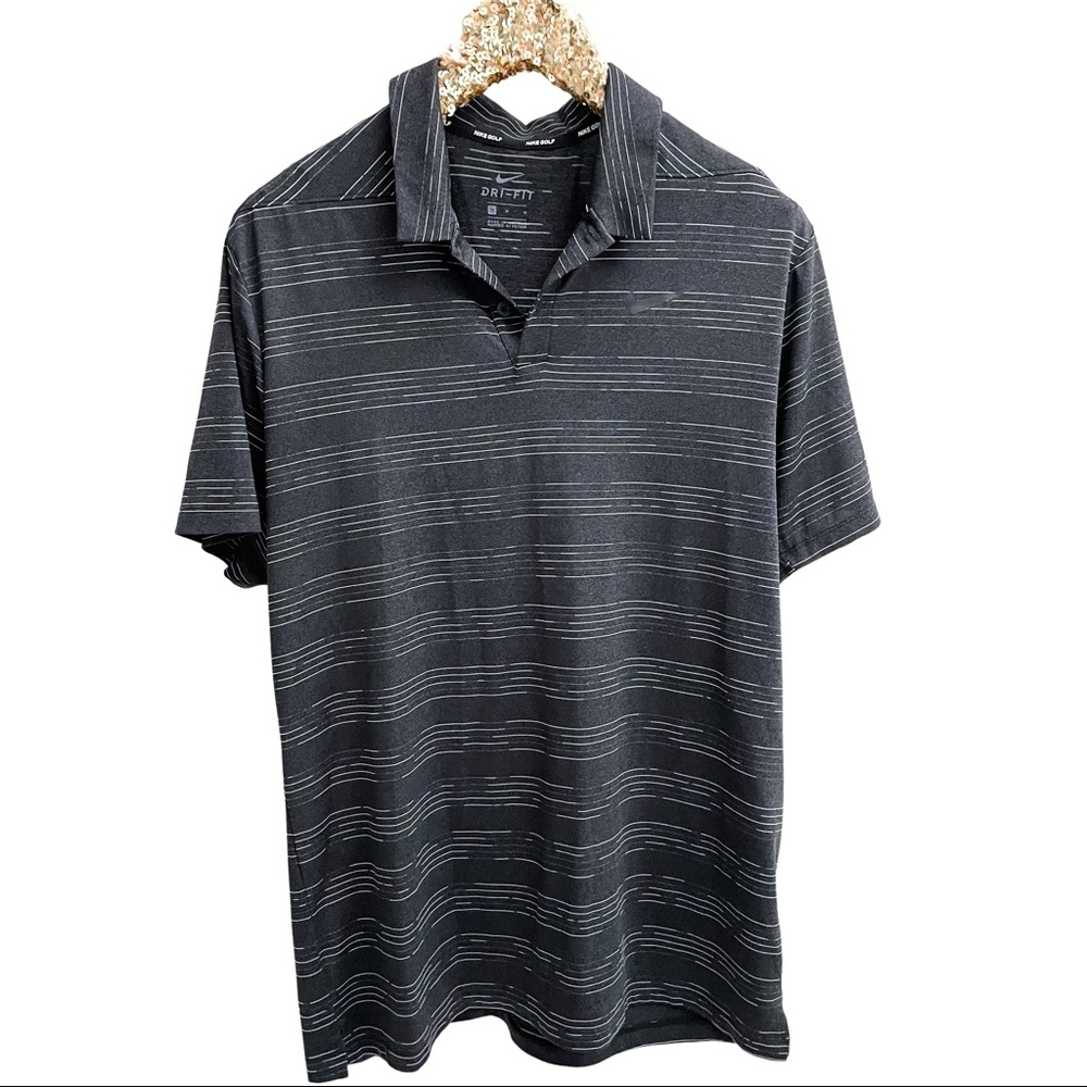 Nike Golf MD Dri-Fit Striped Polo